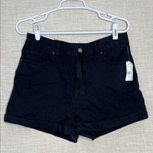 PacSun Black High-Rise Mom Denim Shorts